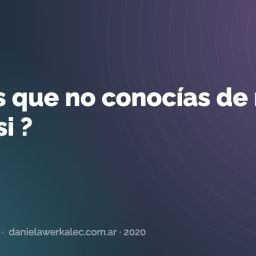 Portada de la nota: 5 cosas que no conocías de mí… O capaz si ?